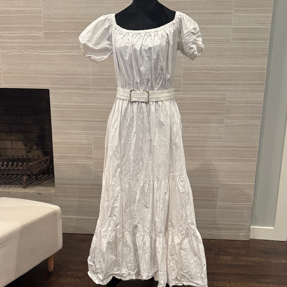 Lilly Pulitzer Elegant White Off-Shoulder Dress